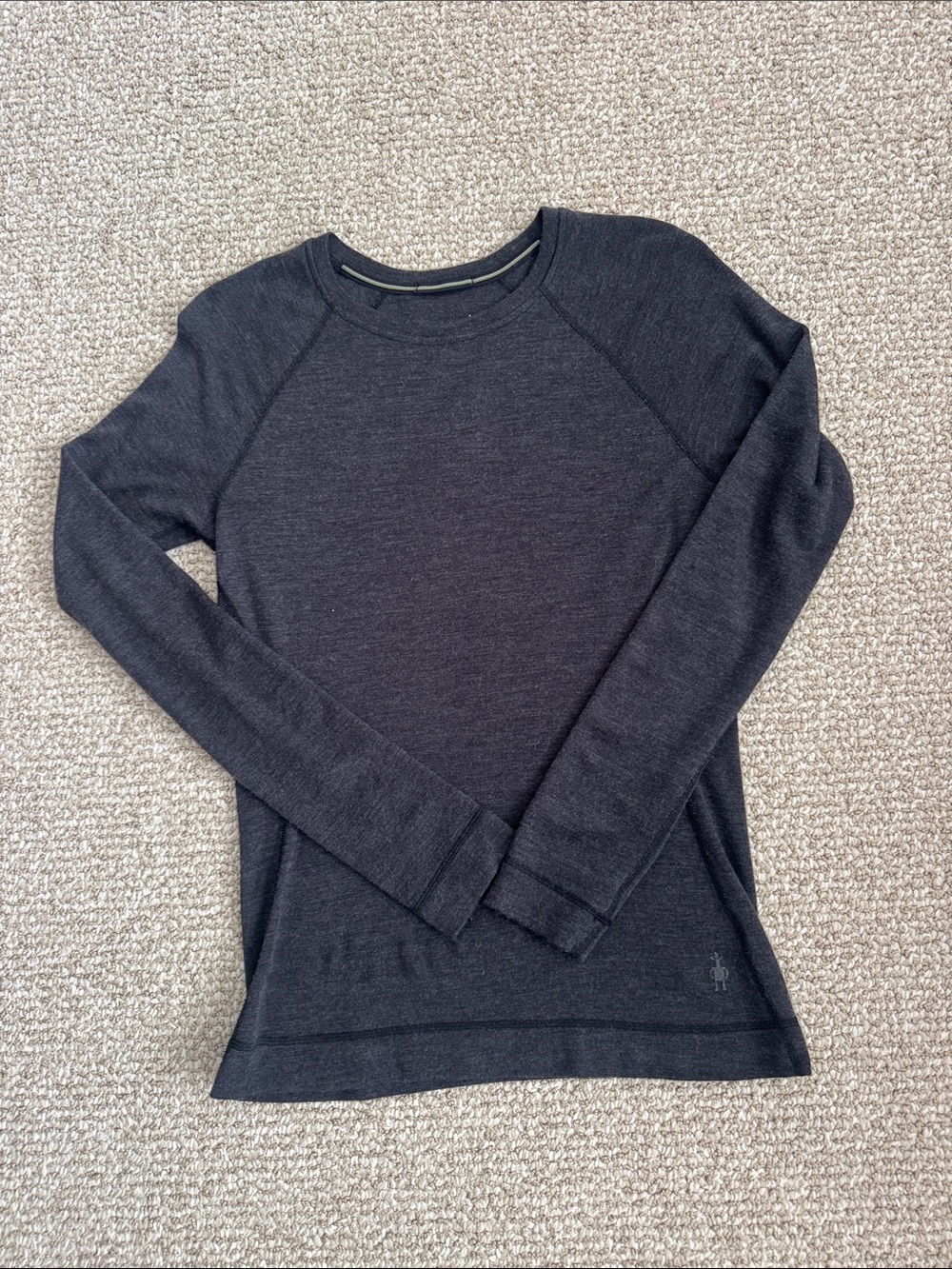 Smartwool Merino 250 Women's Heather Gray Crew with Subtle Stripe